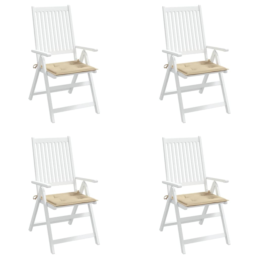 Tuinstoelkussens 4 St 40X40X3 Cm Oxford Stof Beige Beige 40 x 40 x 3 cm