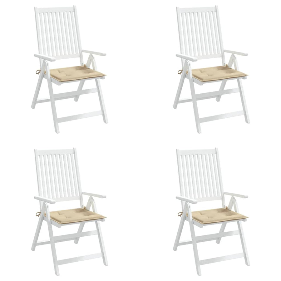 Tuinstoelkussens 4 St 40X40X3 Cm Oxford Stof Beige Beige 40 x 40 x 3 cm