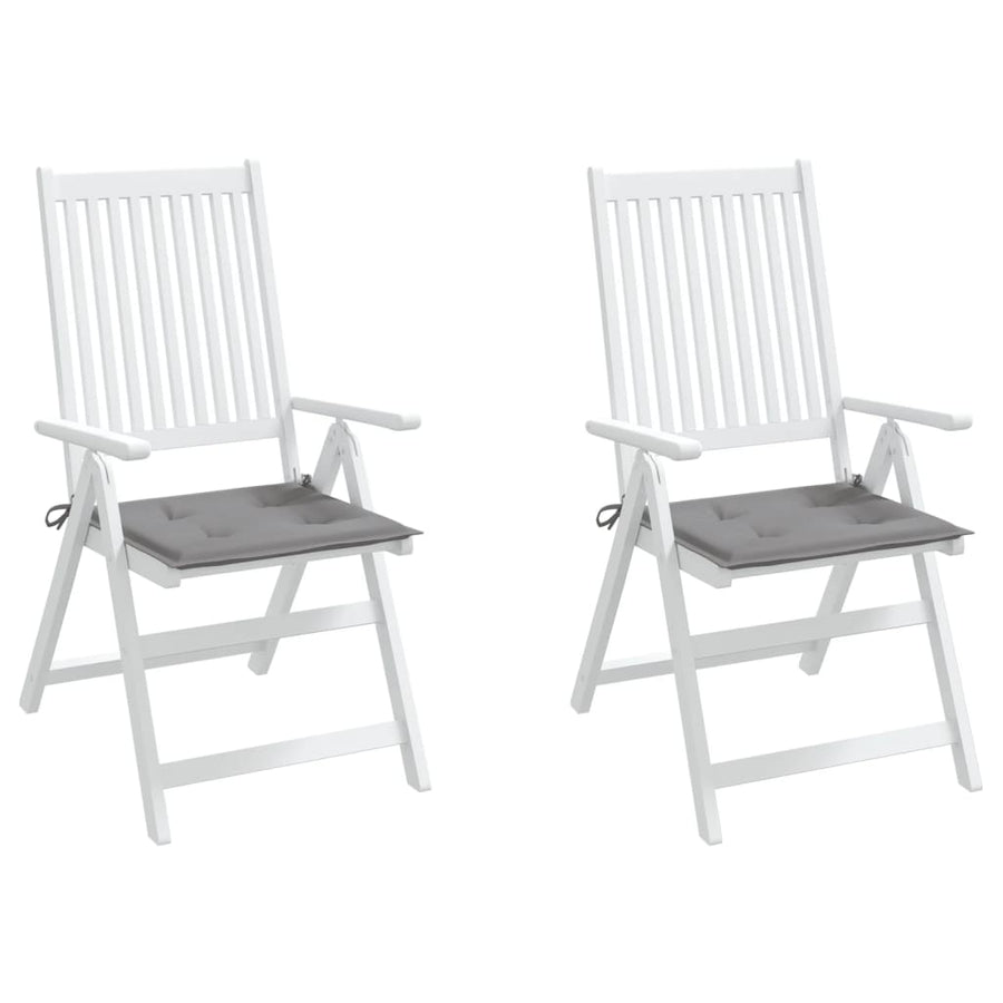 Tuinstoelkussens 2 st 50x50x3 cm stof grijs 2 50 x 50 x 3 cm Grijs