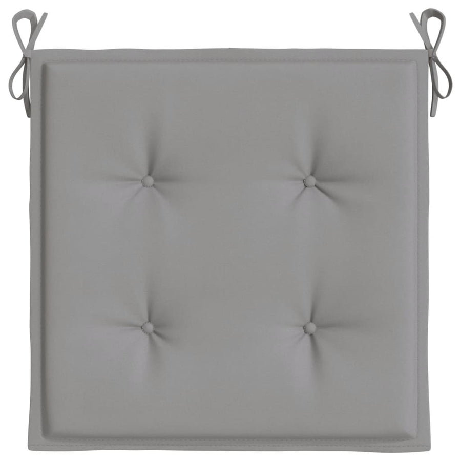 Tuinstoelkussens 2 st 50x50x3 cm stof grijs 2 50 x 50 x 3 cm Grijs