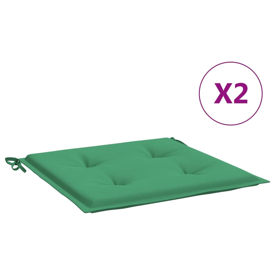 Tuinstoelkussens 2 st 50x50x3 cm oxford stof groen 2 50 x 50 x 3 cm Groen