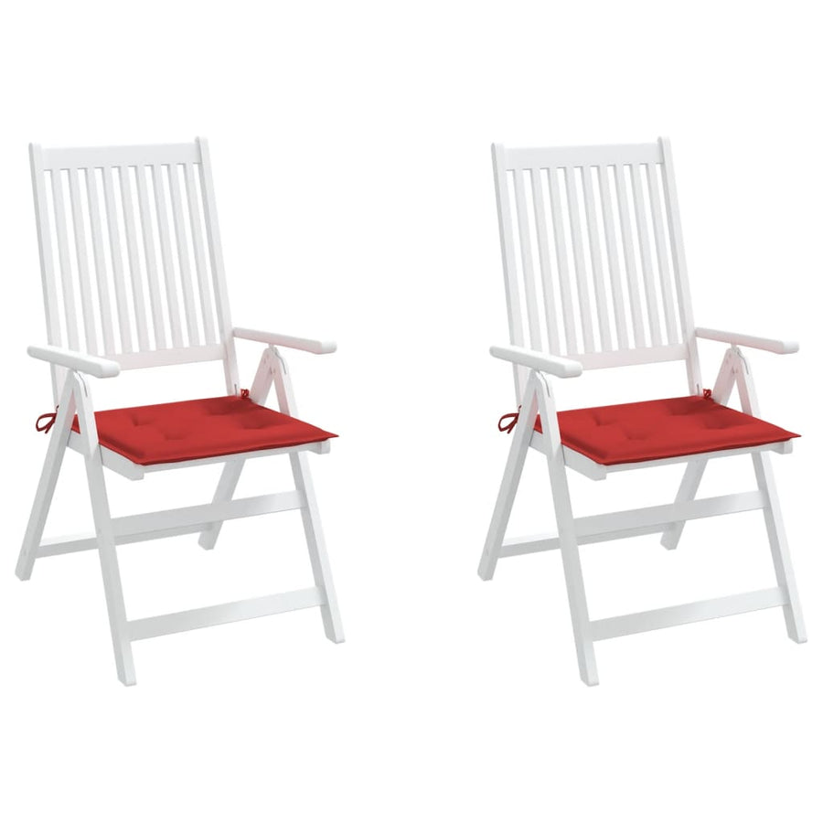 Tuinstoelkussens 2 st 50x50x3 cm stof rood 2 50 x 50 x 3 cm Rood