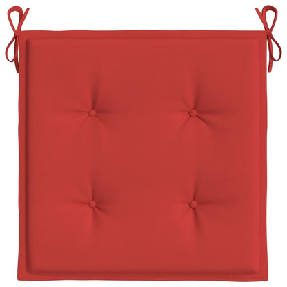 Tuinstoelkussens 2 st 50x50x3 cm stof rood 2 50 x 50 x 3 cm Rood
