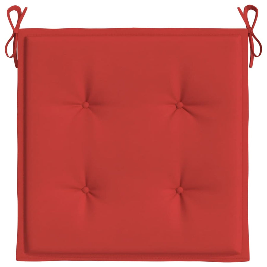 Tuinstoelkussens 2 st 50x50x3 cm stof rood 2 50 x 50 x 3 cm Rood