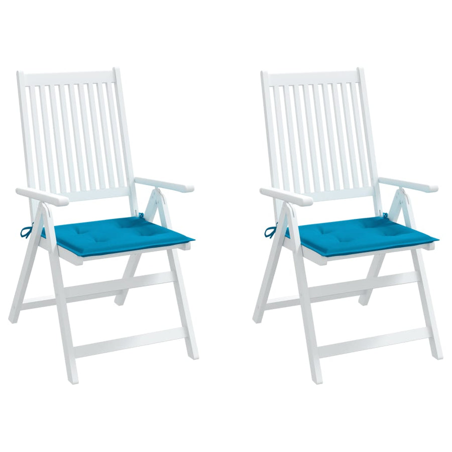 Tuinstoelkussens 2 st 50x50x3 cm stof blauw 2 50 x 50 x 3 cm Blauw