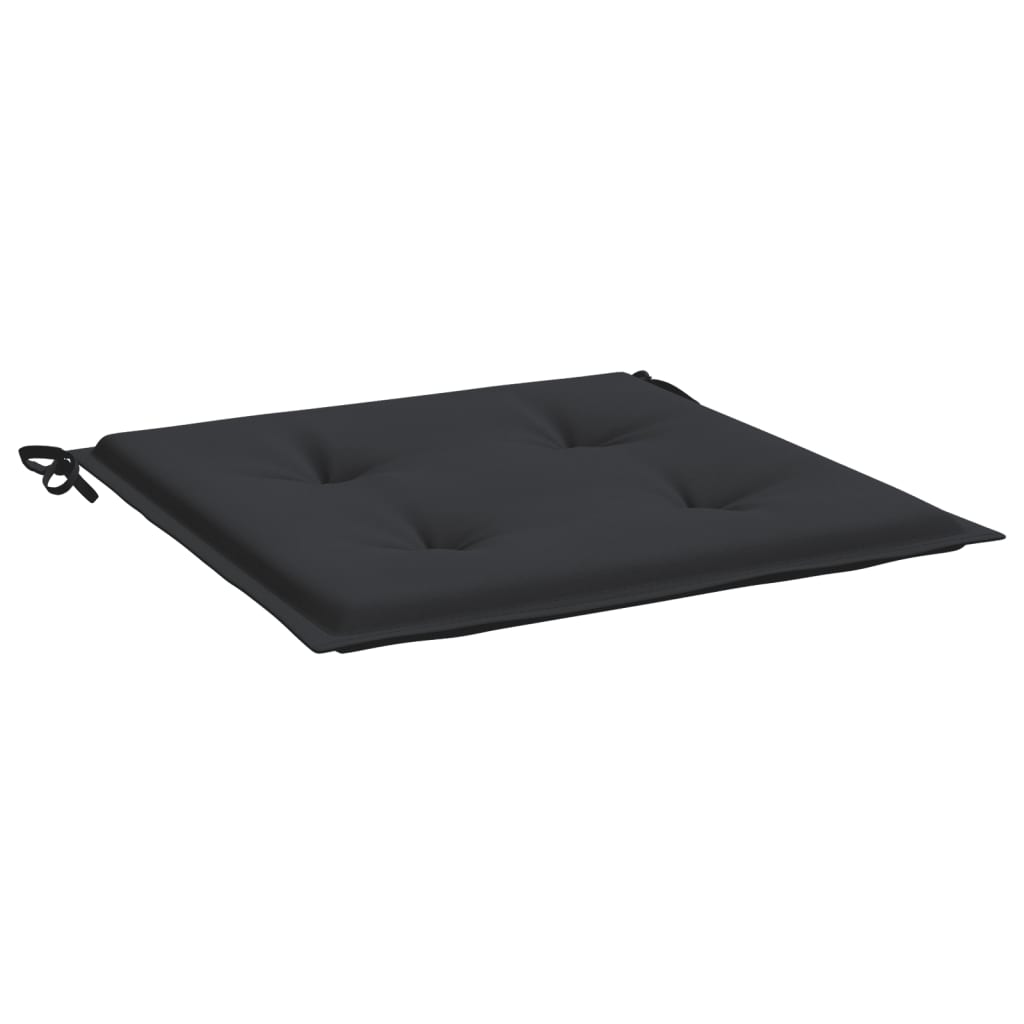 Tuinstoelkussens 2 St 50X50X3 Cm Oxford Stof Zwart Zwart 50 x 50 x 3 cm