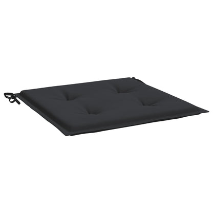 Tuinstoelkussens 2 St 50X50X3 Cm Oxford Stof Zwart Zwart 50 x 50 x 3 cm