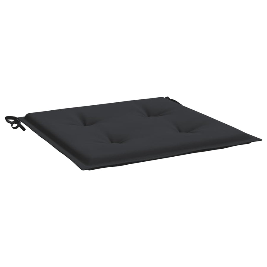 Tuinstoelkussens 2 St 50X50X3 Cm Oxford Stof Zwart Zwart 50 x 50 x 3 cm