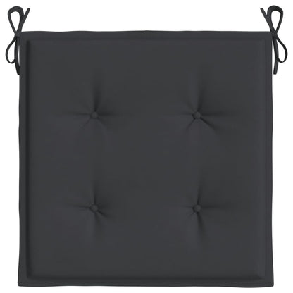 Tuinstoelkussens 2 St 50X50X3 Cm Oxford Stof Zwart Zwart 50 x 50 x 3 cm