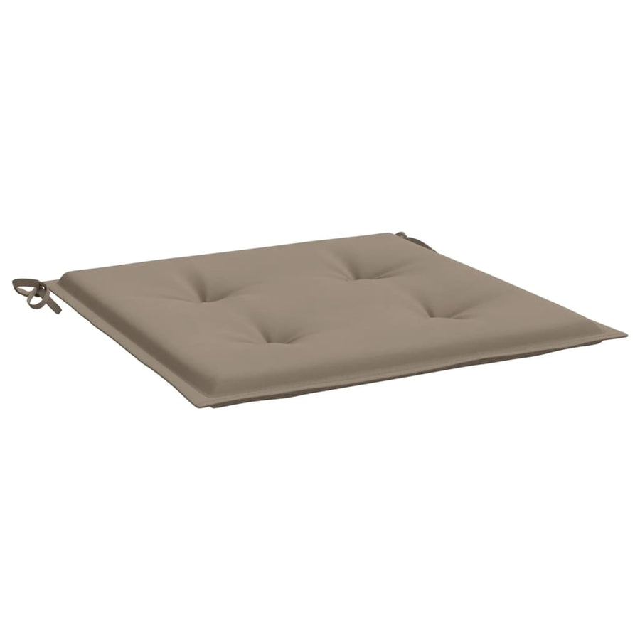 Tuinstoelkussens 2 st 50x50x3 cm stof taupe