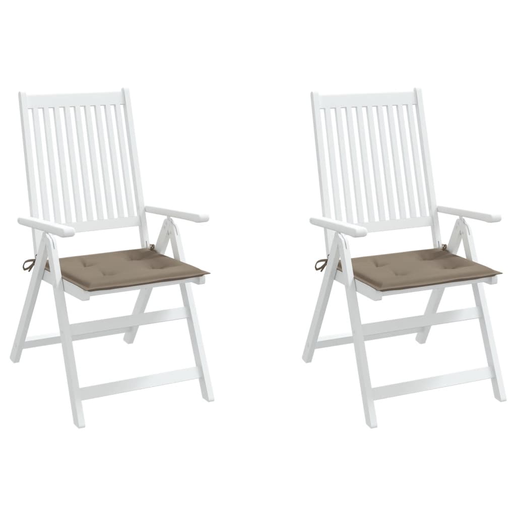Tuinstoelkussens 2 st 50x50x3 cm stof taupe