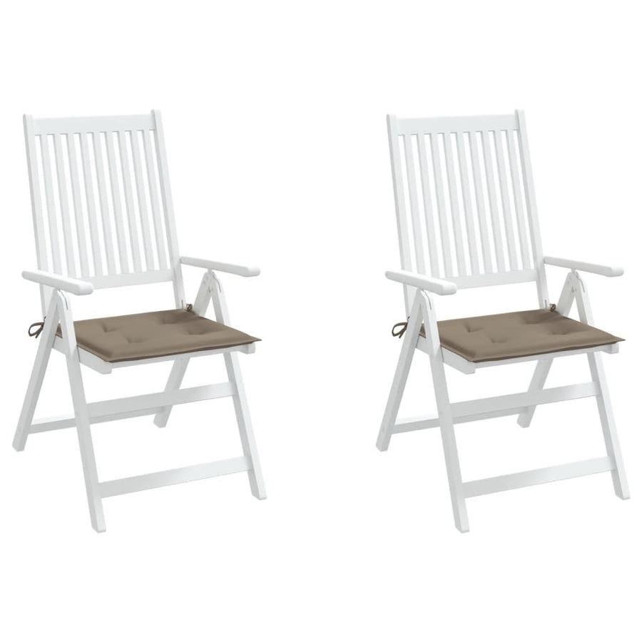 Tuinstoelkussens 2 st 50x50x3 cm stof taupe