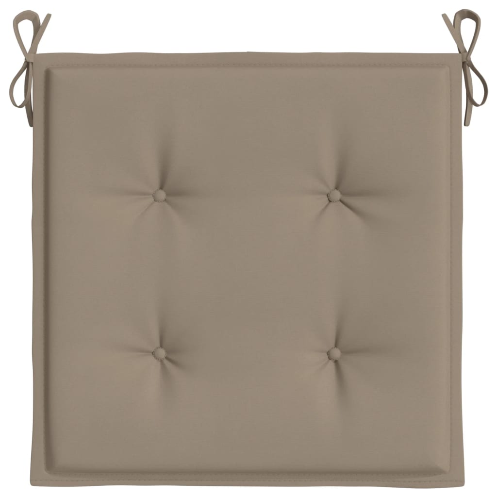 Tuinstoelkussens 2 st 50x50x3 cm stof taupe