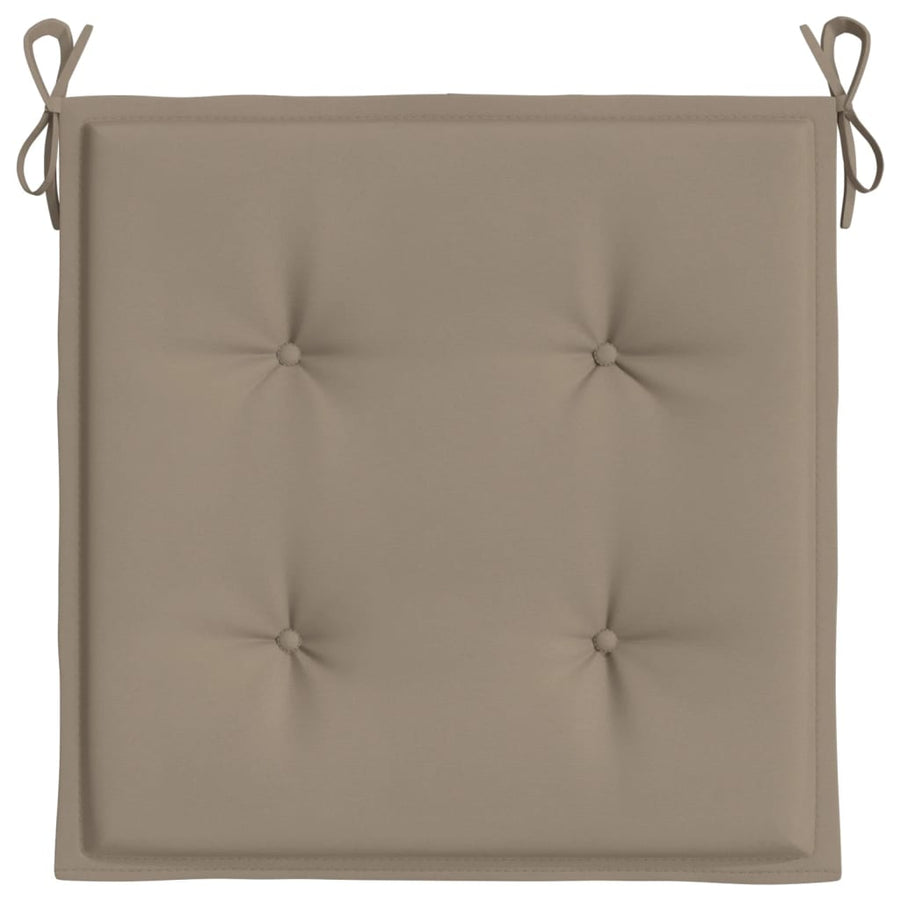 Tuinstoelkussens 2 st 50x50x3 cm stof taupe