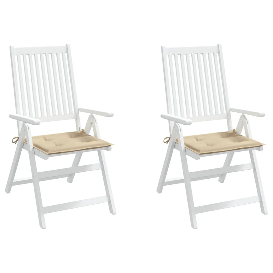Tuinstoelkussens 2 St 50X50X3 Cm Oxford Stof Beige Beige 50 x 50 x 3 cm