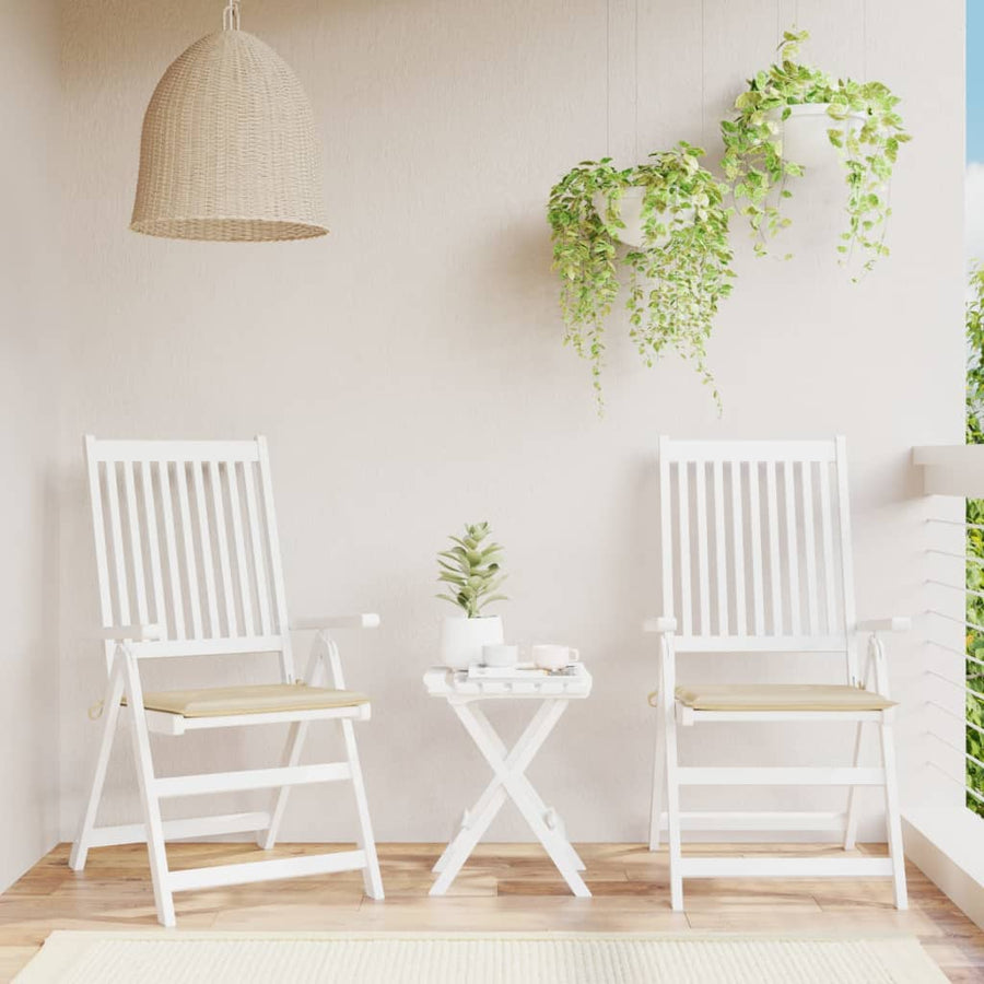 Tuinstoelkussens 2 St 50X50X3 Cm Oxford Stof Beige Beige 50 x 50 x 3 cm