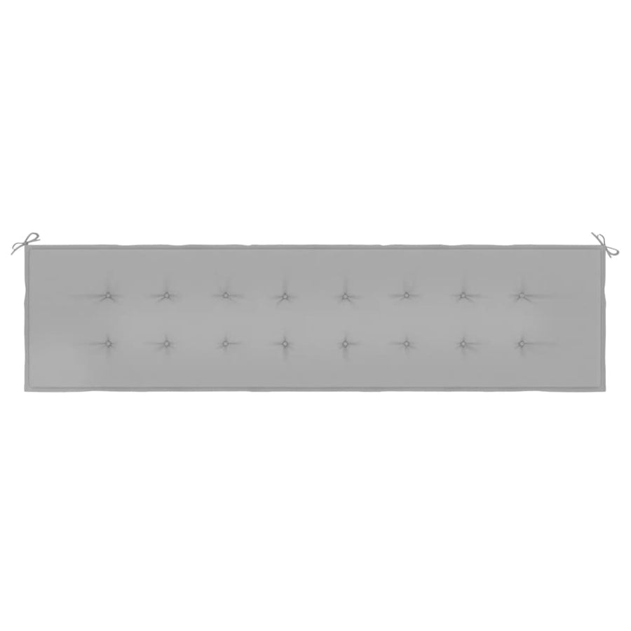 Tuinbankkussen 200x50x3 cm oxford stof grijs 200 x 50 x 3 cm Grijs