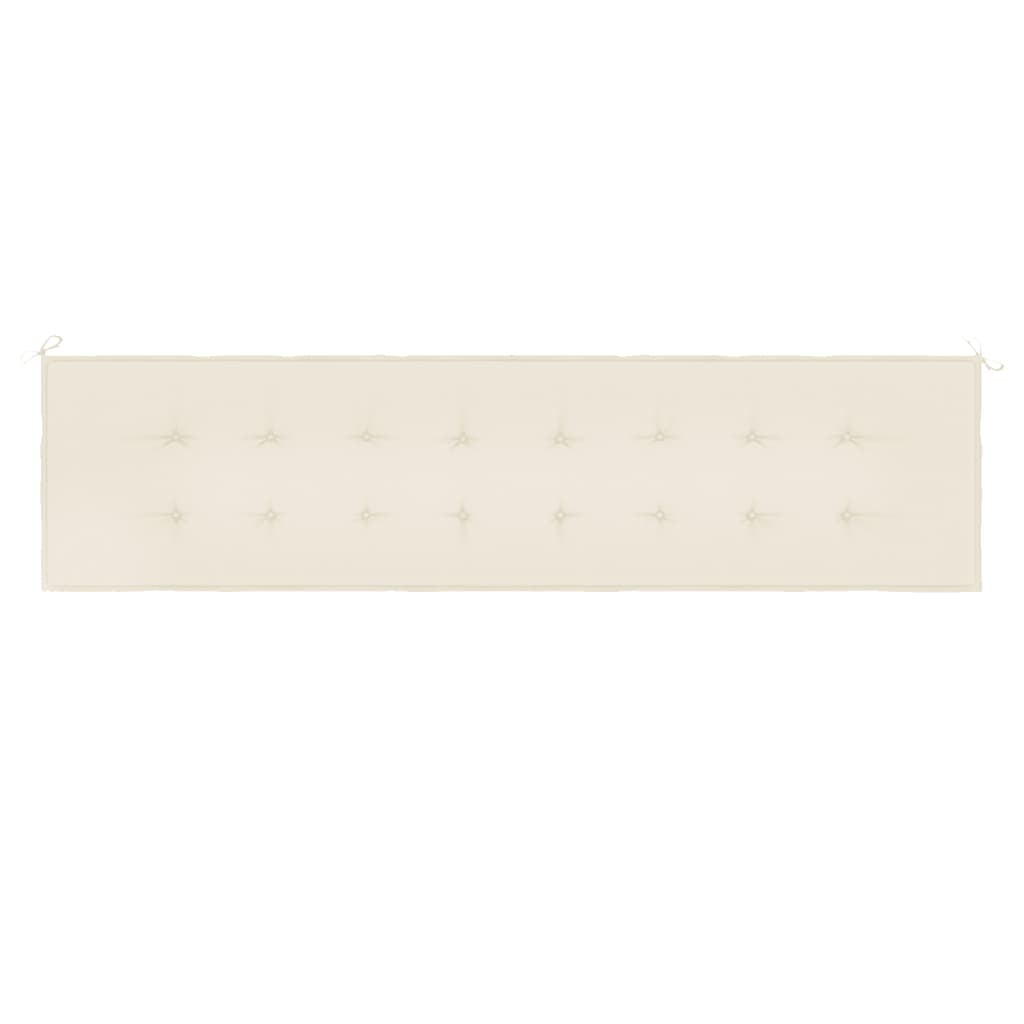 Tuinbankkussen 200x50x3 cm oxford stof crèmekleurig 200 x 50 x 3 cm Crème