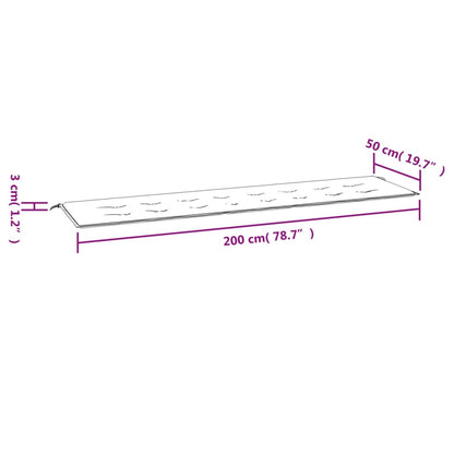 Tuinbankkussen 200X50X3 Cm Oxford Stof Rood 1 200 x 50 x 3 cm