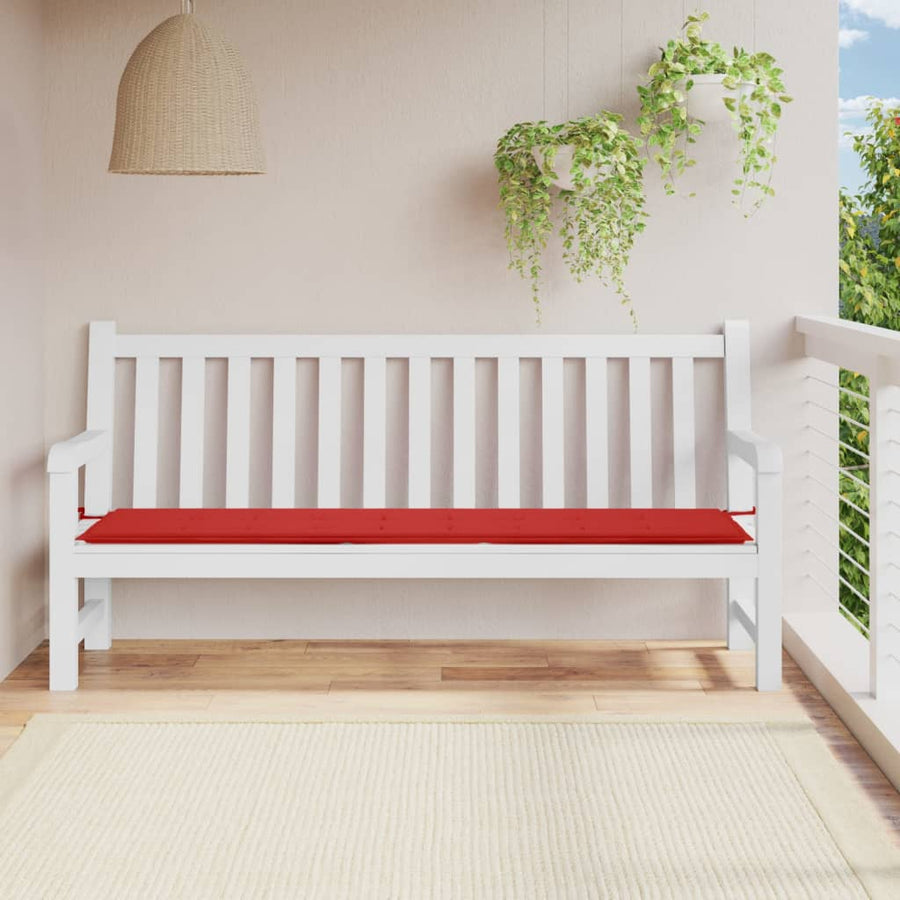 Tuinbankkussen 200X50X3 Cm Oxford Stof Rood 1 200 x 50 x 3 cm