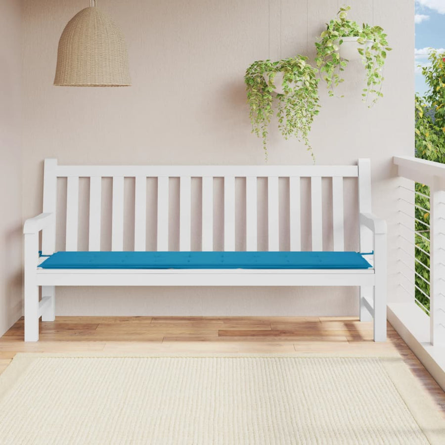 Tuinbankkussen 200x50x3 cm oxford stof blauw
