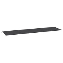 Tuinbankkussen Oxford Stof 200 x 50 x 3 cm Zwart