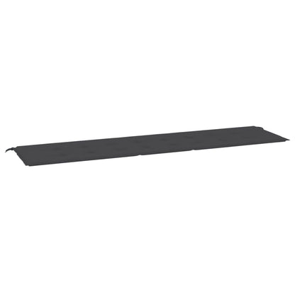 Tuinbankkussen Oxford Stof 200 x 50 x 3 cm Zwart
