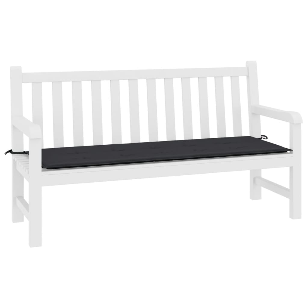 Tuinbankkussen Oxford Stof 200 x 50 x 3 cm Zwart