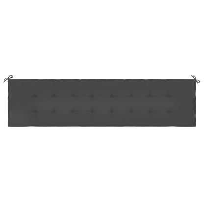 Tuinbankkussen Oxford Stof 200 x 50 x 3 cm Zwart