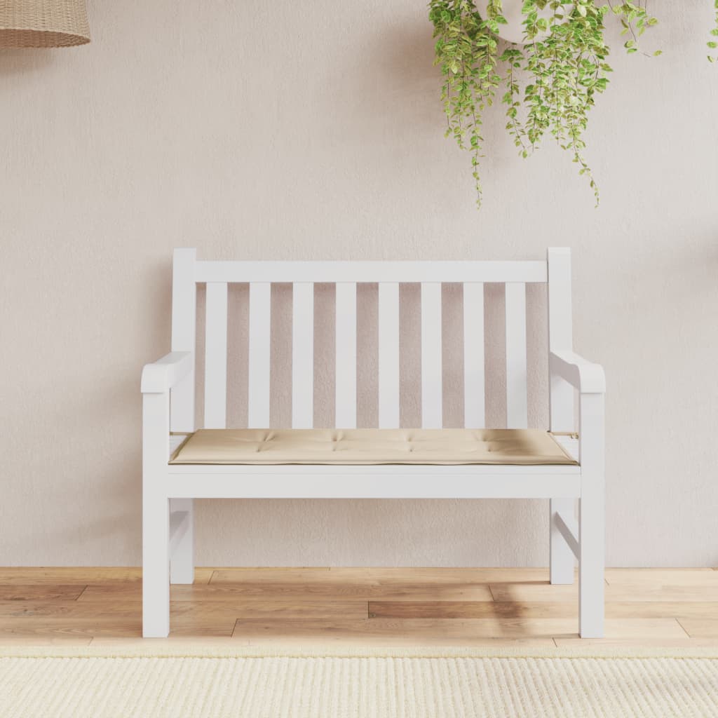 Tuinbankkussen 100x50x3 cm oxford stof beige 100 x 50 x 3 cm Beige