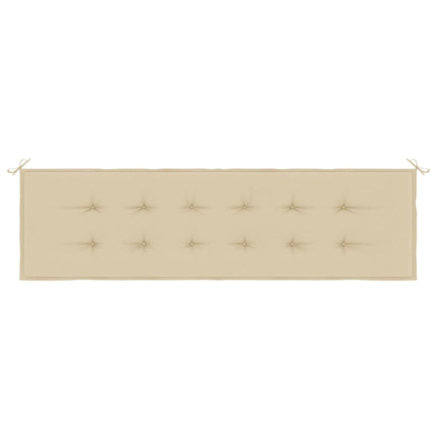 Tuinbankkussen 180x50x3 cm oxford stof beige 180 x 50 x 3 cm Beige