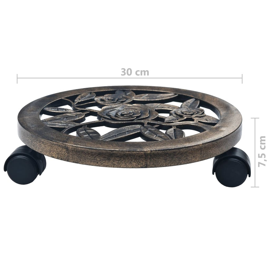 Plantentrolleys Kunststof Kleurig 30 cm Brons