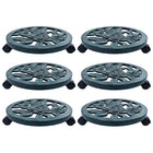 Plant trolleys 6 pcs 38 cm plastic green