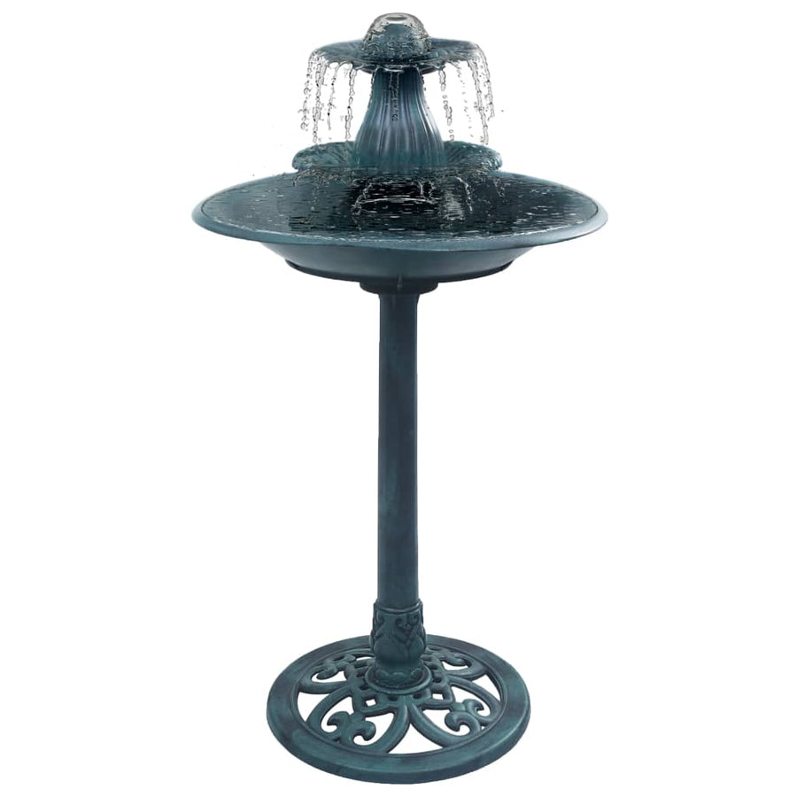 Vogelbadje Met Fontein 50X91 Cm Kunststof Groen