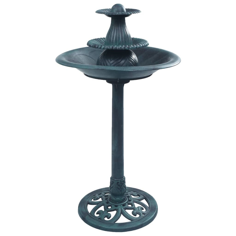 Vogelbadje Met Fontein 50X91 Cm Kunststof Groen