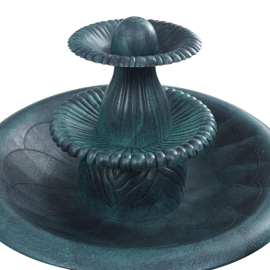 Vogelbadje Met Fontein 50X91 Cm Kunststof Groen