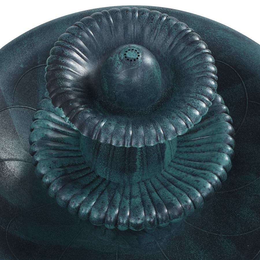 Vogelbadje Met Fontein 50X91 Cm Kunststof Groen