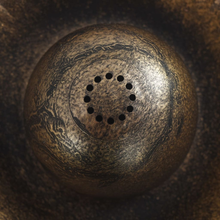 Vogelbadje Met Fontein 50X91 Cm Kunststof Kleurig Brons