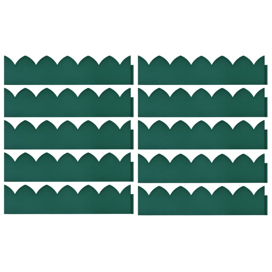 Gazonranden 10 St 65X15 Cm Pp Groen