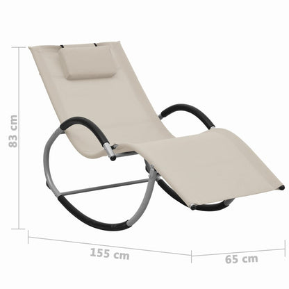 Ligbed Met Kussen Textileen Crème