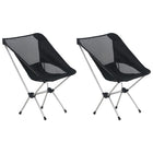 Camping chairs 2 pcs with carry bag 54x50x65 cm aluminium