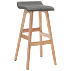 Barstoel stof donkergrijs beukenhout 41x42x79 cm