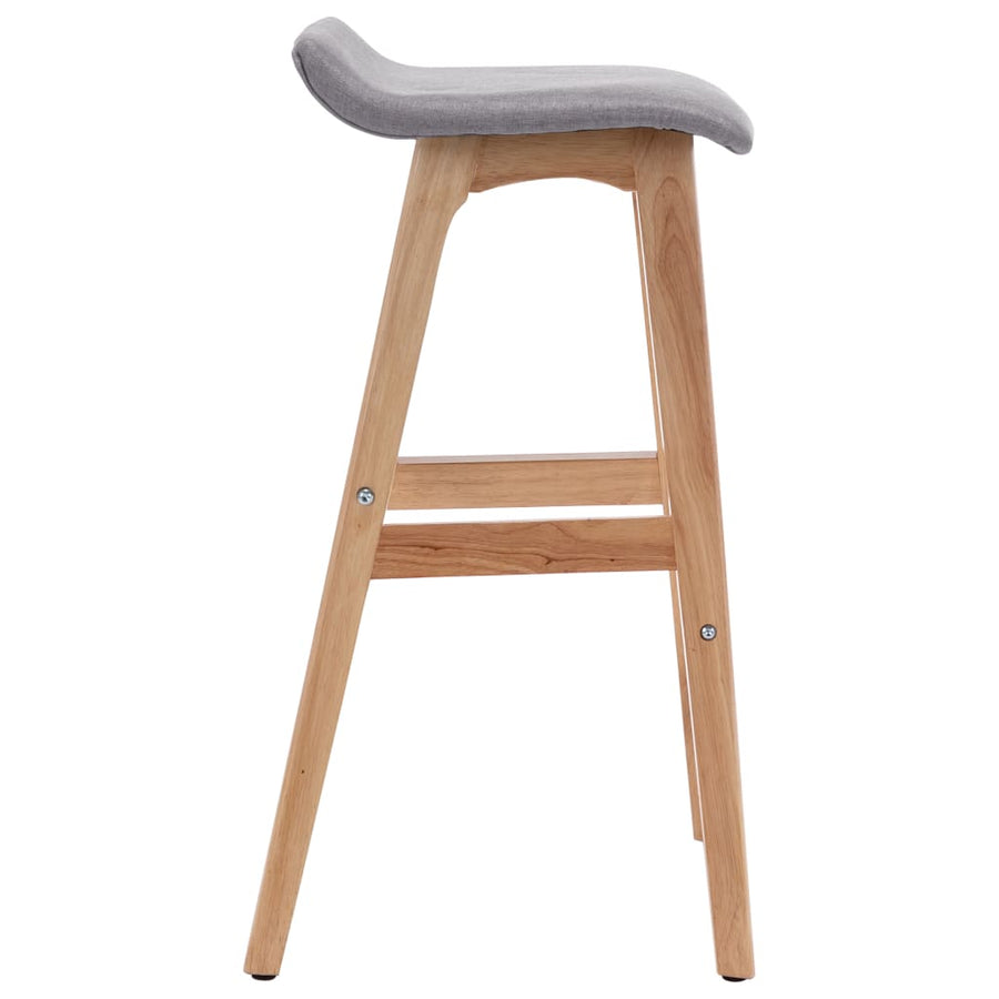 Barstoel Stof Lichtgrijs 1 light grey and light brown