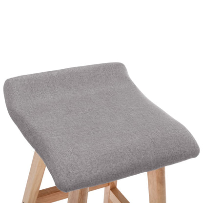 Barstoel Stof Lichtgrijs 1 light grey and light brown