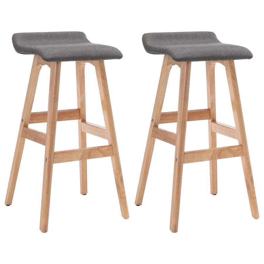 Barstoelen 2 St Stof Donkergrijs dark grey and light brown