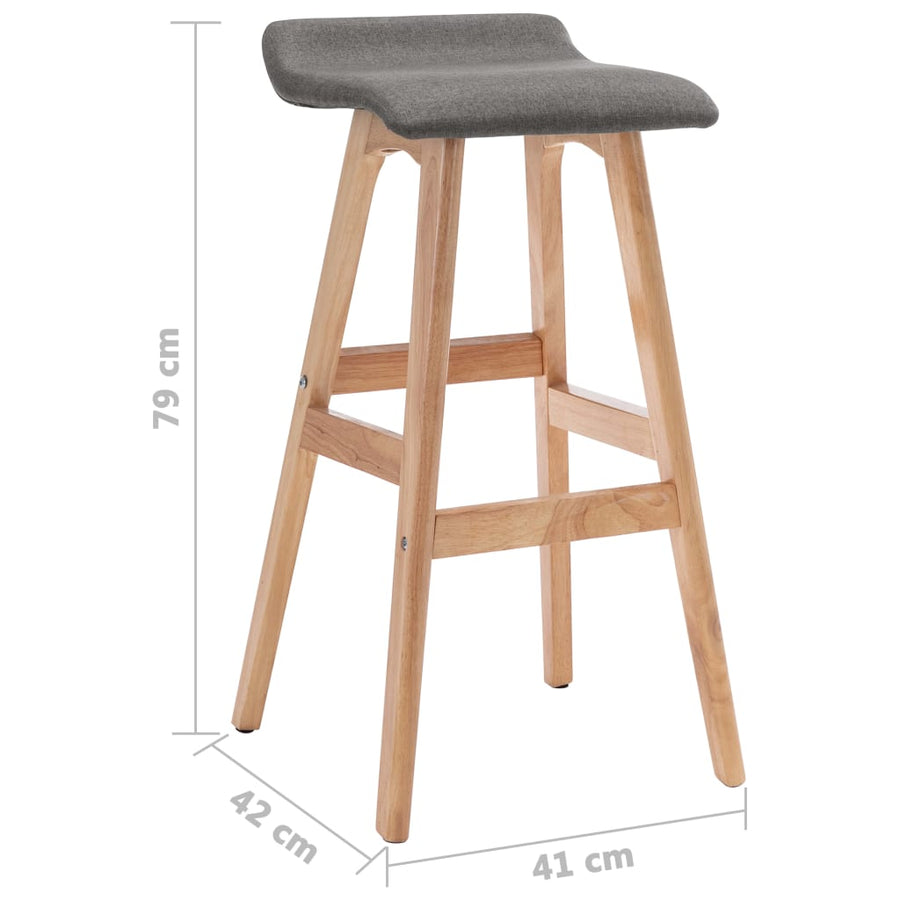 Barstoelen 2 St Stof Donkergrijs dark grey and light brown