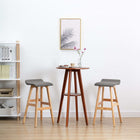 Bar stools 2 pc fabric dark grey