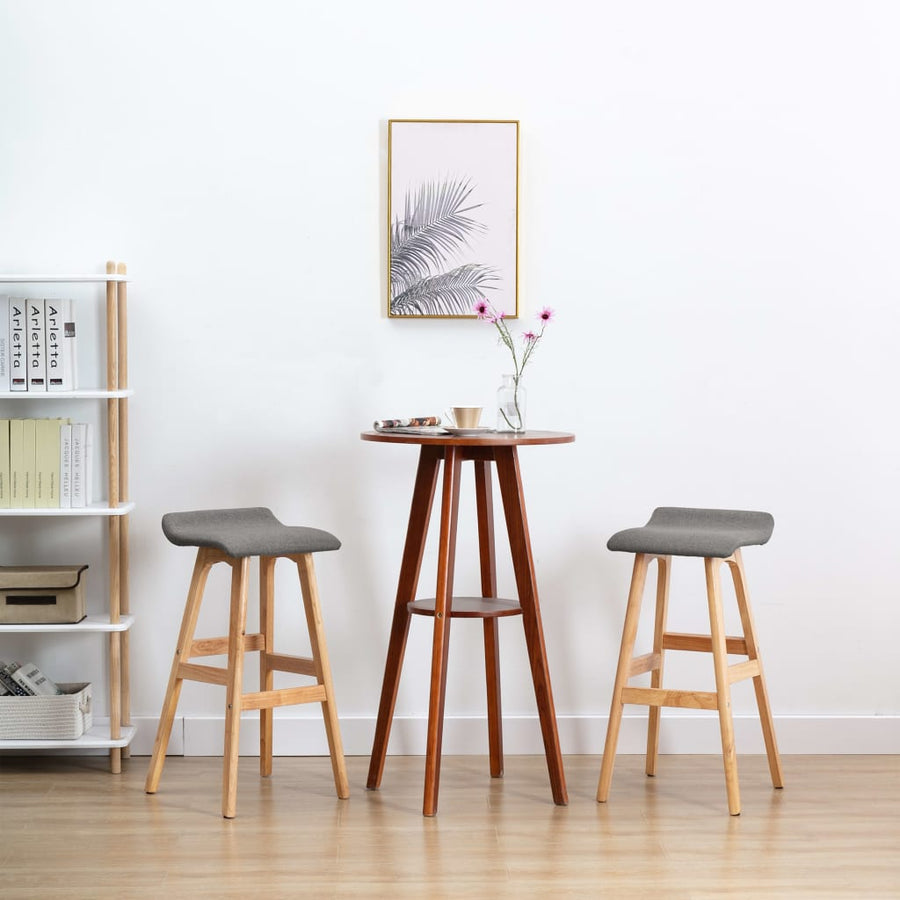 Barstoelen 2 St Stof Donkergrijs dark grey and light brown