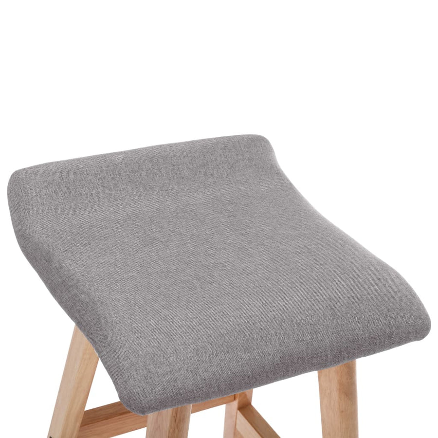Barstoelen 2 St Stof Lichtgrijs light grey and light brown