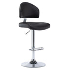 Barkruk kunstleer zwart 43x47x(98-119) cm